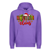 Purple christmas nonnie claus Premium Hoodie - FaDigitalArtStudio