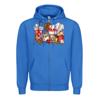 True Royal Baseball coffee cups Zipper Hoodie - HowdyJamesFarm