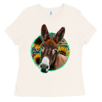 Bone aztec backsground donkey Ladies Tee - Jasminsmagicworld