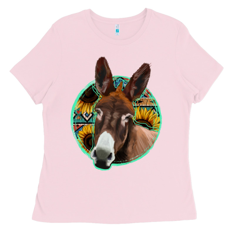 Aztec Backsground Donkey Ladies Tee by Jasminsmagicworld | Teevron