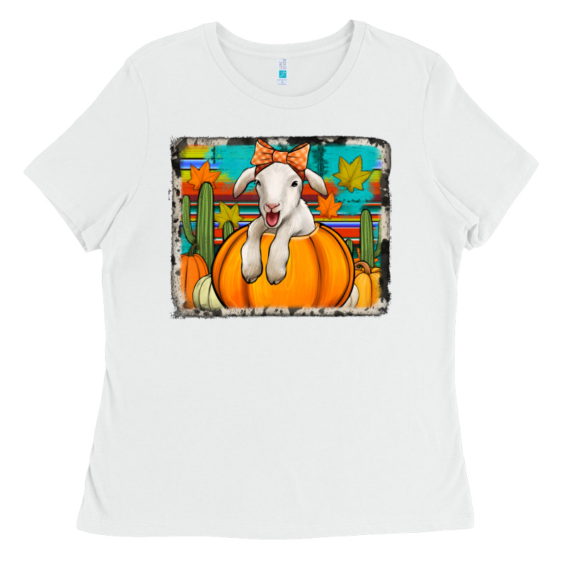 Autumn Sheep In A Pumpkin Ladies Tee by Jasminsmagicworld | Teevron