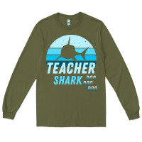 Army Green Teacher Shark Doo Long Sleeve Tee - Bettercallsaul