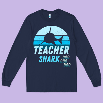 Teacher Shark Doo Long Sleeve Tee Designed By Bettercallsaul