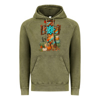Vintage Olive fall cross Vintage Hoodie - BundleAndBundleShop