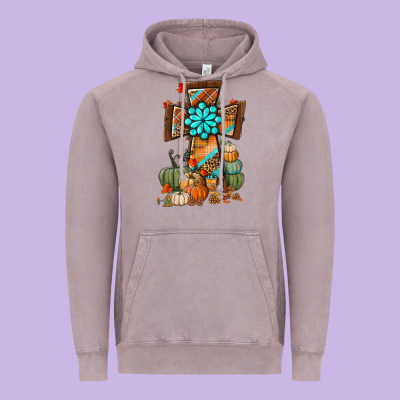 Fall Cross Vintage Hoodie Designed By Bundleandbundleshop