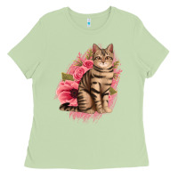 Matcha floral cat Ladies Tee - Jasminsmagicworld