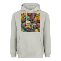 Moon Dust school bus coffee and star with leopard seamless pattern bbs Heavyweight Hoodie - BundleAndBundleShop