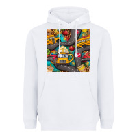 White school bus coffee and star with leopard seamless pattern bbs Heavyweight Hoodie - BundleAndBundleShop