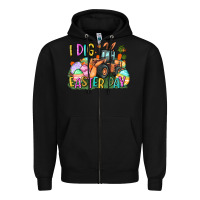 Black I dig Easter Day Zipper Hoodie - CowGirlArtShop