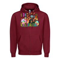 Burgundy I dig Easter Day Zipper Hoodie - CowGirlArtShop