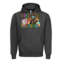 Charcoal Heather I dig Easter Day Zipper Hoodie - CowGirlArtShop