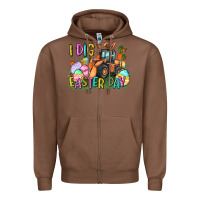 Chestnut I dig Easter Day Zipper Hoodie - CowGirlArtShop