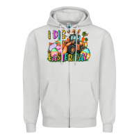 Dove Grey I dig Easter Day Zipper Hoodie - CowGirlArtShop