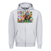 Heather Grey I dig Easter Day Zipper Hoodie - CowGirlArtShop