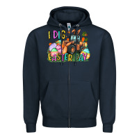 Navy I dig Easter Day Zipper Hoodie - CowGirlArtShop