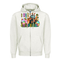 Oatmeal Heather I dig Easter Day Zipper Hoodie - CowGirlArtShop