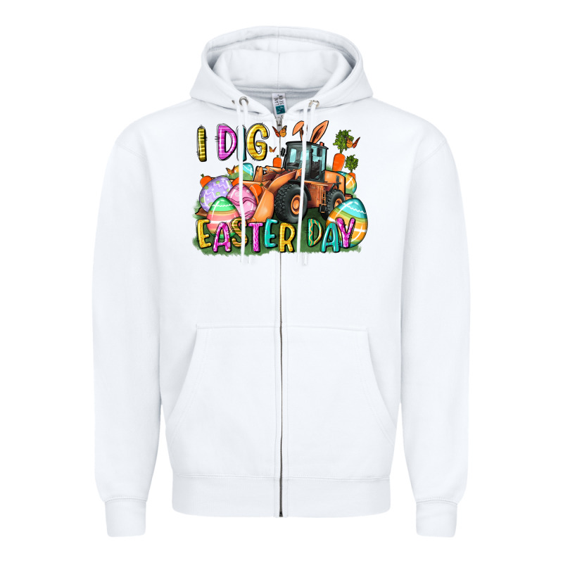 I Dig Easter Day Zipper Hoodie by CowGirlArtShop | Teevron