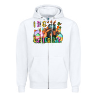 White I dig Easter Day Zipper Hoodie - CowGirlArtShop