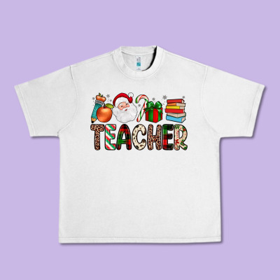 Teacher Christmas Urban Heavy Tee Designed By Jahusdesignshop