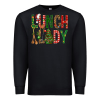 Black Lunch Lady Christmas Premium Sweatshirt - BundleAndBundleShop