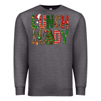 Charcoal Heather Lunch Lady Christmas Premium Sweatshirt - BundleAndBundleShop