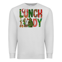 Dove Grey Lunch Lady Christmas Premium Sweatshirt - BundleAndBundleShop