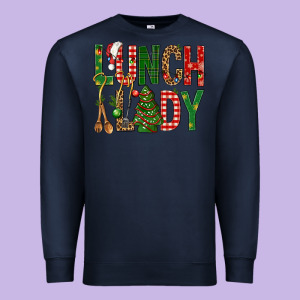 Lunch Lady Christmas Premium Sweatshirt Designed By Bundleandbundleshop