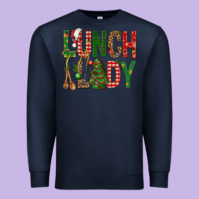 Lunch Lady Christmas Premium Sweatshirt Designed By Bundleandbundleshop