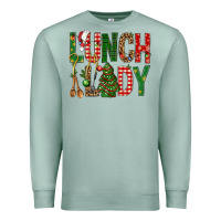 Seafoam Lunch Lady Christmas Premium Sweatshirt - BundleAndBundleShop