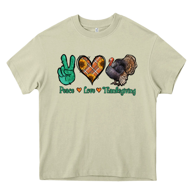 Peace Love Thanksgiving Heavy Core Tee by Jasminsmagicworld | Teevron