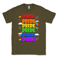 Army Green rainbow pride celebration Classic Tee - LillyAllenDesigns
