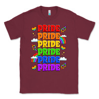 Burgundy rainbow pride celebration Classic Tee - LillyAllenDesigns