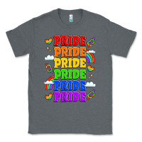 Charcoal Heather rainbow pride celebration Classic Tee - LillyAllenDesigns