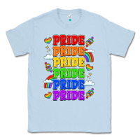 Dusty Blue rainbow pride celebration Classic Tee - LillyAllenDesigns