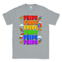 Heather Grey rainbow pride celebration Classic Tee - LillyAllenDesigns