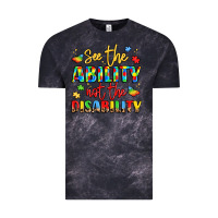 Cloud Black see the ability not the disability Vintage Tee - LillyAllenDesigns