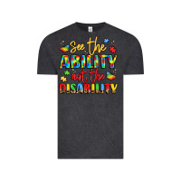 Vintage Black see the ability not the disability Vintage Tee - LillyAllenDesigns
