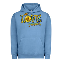 Pigment Pebble Blue love summer Urban Hoodie - CowhideDigitalArt
