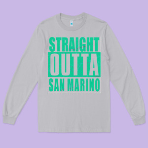 Straight Outta San Marino Long Sleeve Tee Designed By Bettercallsaul