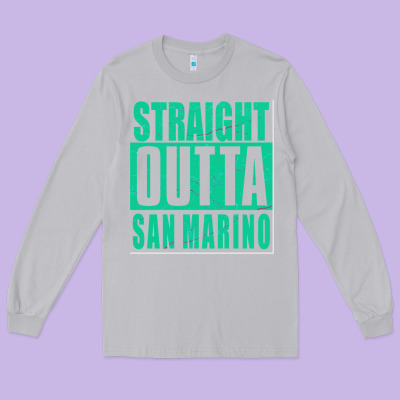 Straight Outta San Marino Long Sleeve Tee Designed By Bettercallsaul