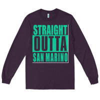 Plum Straight Outta San Marino Long Sleeve Tee - Bettercallsaul