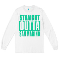 White Straight Outta San Marino Long Sleeve Tee - Bettercallsaul