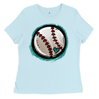 Baby Blue glitter baseball Ladies Tee - Jasminsmagicworld