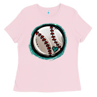 Bubblegum Pink glitter baseball Ladies Tee - Jasminsmagicworld