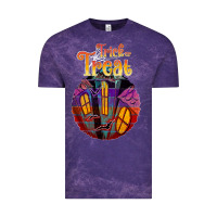 Cloud Purple trick treat black Vintage Tee - JahusDesignShop