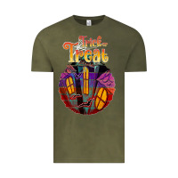 Vintage Olive trick treat black Vintage Tee - JahusDesignShop