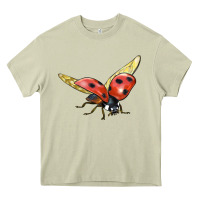 Mossy Ladybug Flying Heavy Core Tee - LillyAllenDesigns