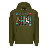 Army Green i do it for the aha moments teacher Premium Hoodie - OliviaCreatesArt