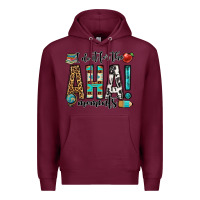 Burgundy i do it for the aha moments teacher Premium Hoodie - OliviaCreatesArt