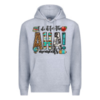 Heather Grey i do it for the aha moments teacher Premium Hoodie - OliviaCreatesArt